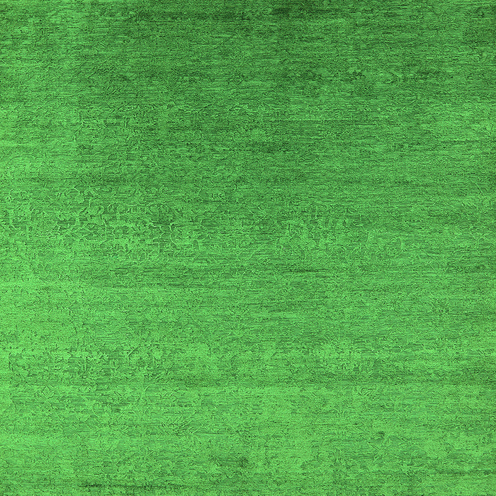 Square Oriental Green Industrial Rug, urb2539grn