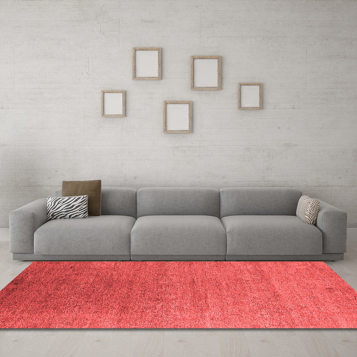 Industrial Red Washable Rugs