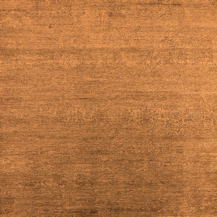 Square Machine Washable Oriental Orange Industrial Area Rugs, wshurb2539org