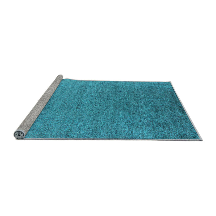 Sideview of Machine Washable Oriental Light Blue Industrial Rug, wshurb2539lblu