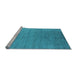 Sideview of Machine Washable Oriental Light Blue Industrial Rug, wshurb2539lblu