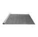 Sideview of Machine Washable Oriental Gray Industrial Rug, wshurb2539gry