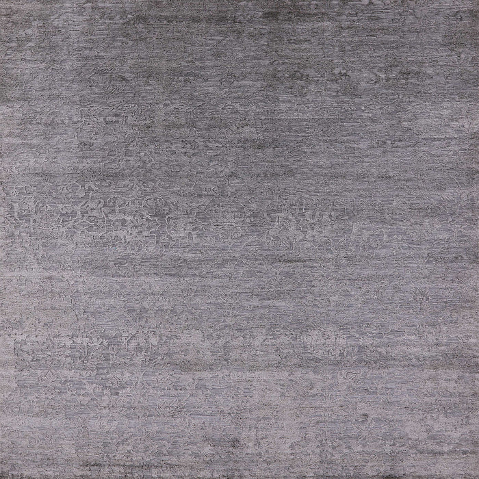 Square Mid-Century Modern Gray Oriental Rug, urb2539