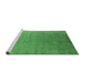 Sideview of Machine Washable Oriental Emerald Green Industrial Area Rugs, wshurb2539emgrn