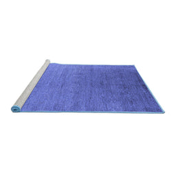 Sideview of Machine Washable Oriental Blue Industrial Rug, wshurb2539blu