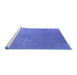 Sideview of Machine Washable Oriental Blue Industrial Rug, wshurb2540blu