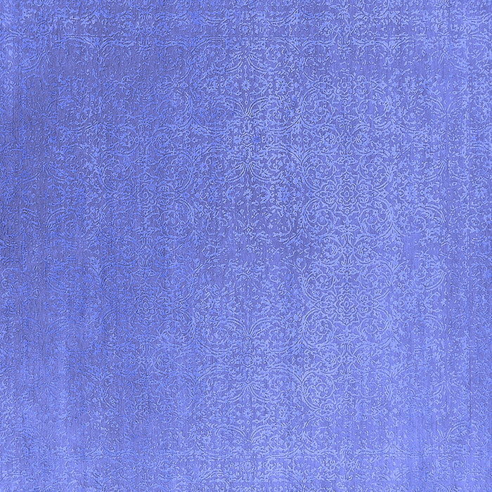 Square Machine Washable Oriental Blue Industrial Rug, wshurb2540blu