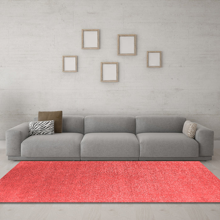 Industrial Red Washable Rugs
