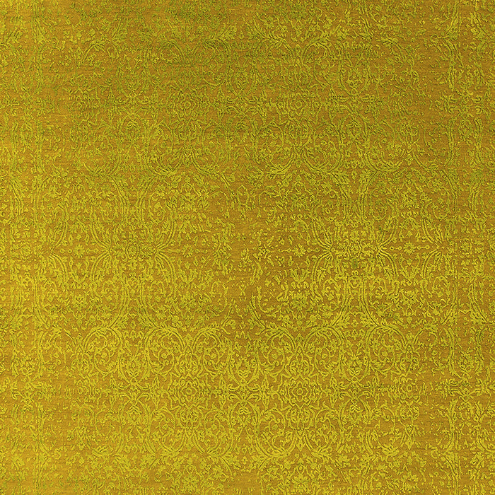 Machine Washable Oriental Yellow Industrial Rug, wshurb2540yw