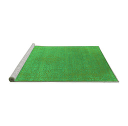 Sideview of Machine Washable Oriental Green Industrial Area Rugs, wshurb2540grn