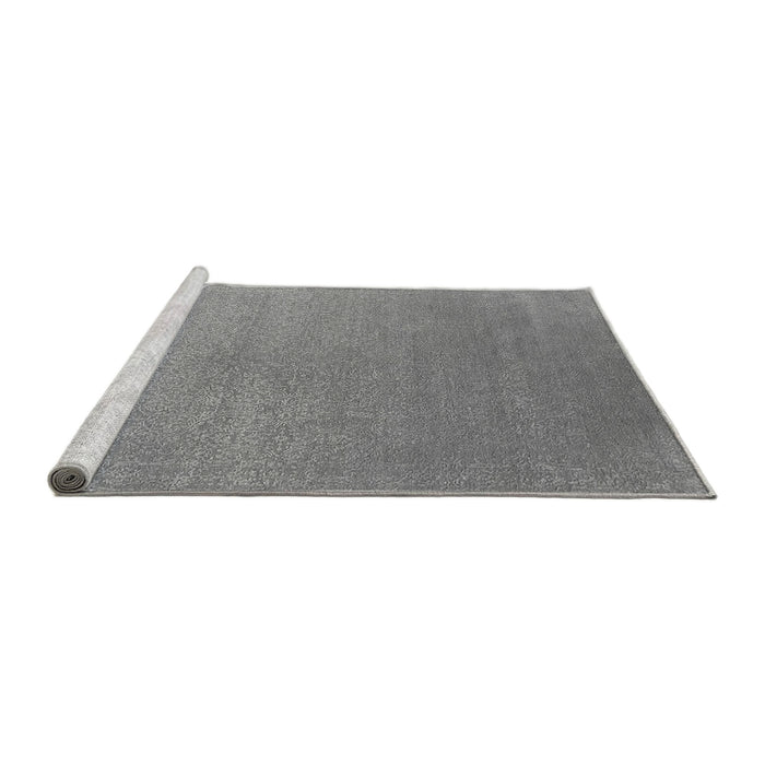 Sideview of Machine Washable Oriental Gray Industrial Rug, wshurb2540gry