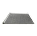 Sideview of Machine Washable Oriental Gray Industrial Rug, wshurb2540gry