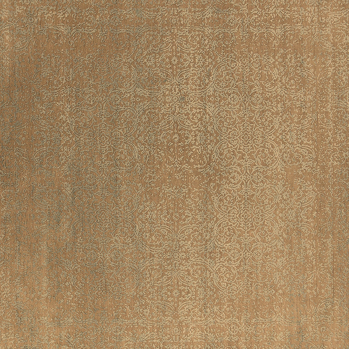 Square Machine Washable Oriental Brown Industrial Rug, wshurb2540brn