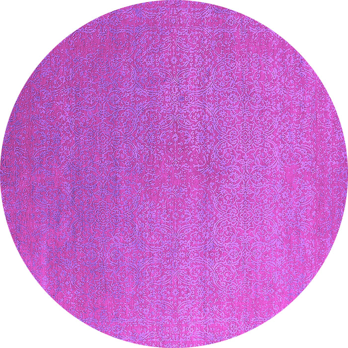 Round Oriental Pink Industrial Rug, urb2540pnk