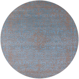 Round Machine Washable Industrial Modern Rose Dust Purple Rug, wshurb2540