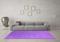 Machine Washable Oriental Purple Industrial Rug, wshurb2540pur