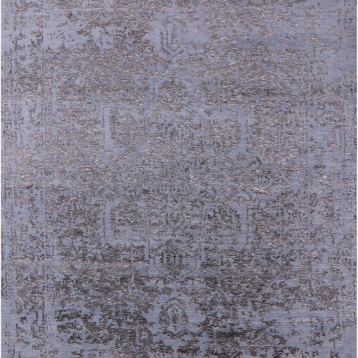 Mid-Century Modern Mist Blue Oriental Rug, urb2541