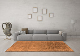 Machine Washable Oriental Orange Industrial Area Rugs in a Living Room, wshurb2541org