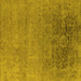 Square Oriental Yellow Industrial Rug, urb2541yw