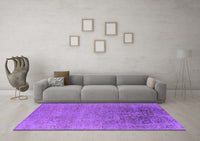 Machine Washable Oriental Purple Industrial Rug, wshurb2541pur