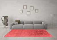 Machine Washable Oriental Red Industrial Rug, wshurb2541red