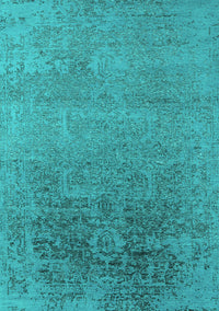 Oriental Turquoise Industrial Rug, urb2541turq