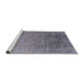 Sideview of Machine Washable Industrial Modern Mist Blue Rug, wshurb2542