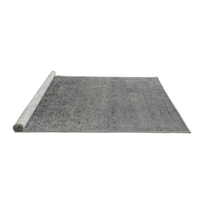 Sideview of Machine Washable Oriental Gray Industrial Rug, wshurb2542gry
