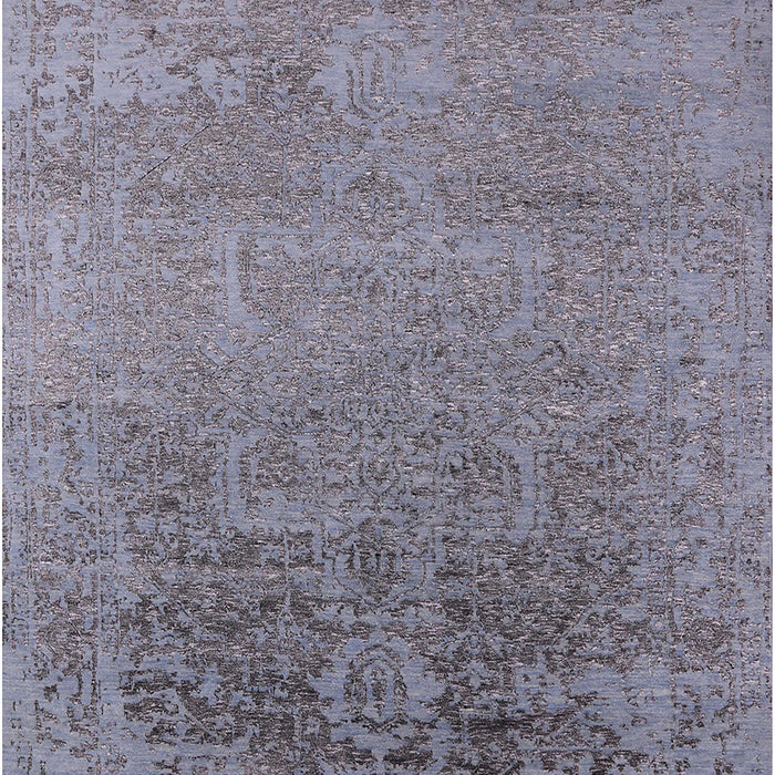 Mid-Century Modern Mist Blue Oriental Rug, urb2542