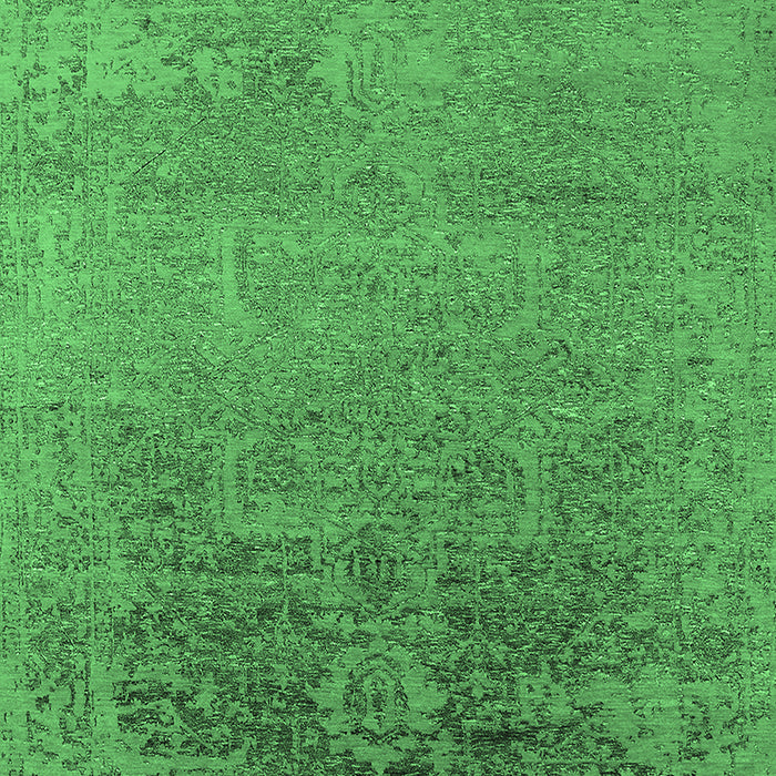 Machine Washable Oriental Emerald Green Industrial Area Rugs, wshurb2542emgrn