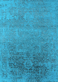 Oriental Light Blue Industrial Rug, urb2542lblu