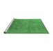 Sideview of Machine Washable Oriental Emerald Green Industrial Area Rugs, wshurb2542emgrn