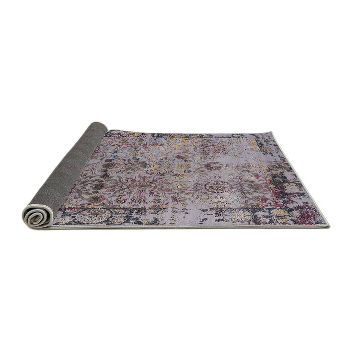 Sideview of Mid-Century Modern Silver Pink Oriental Rug, urb2543