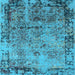 Square Oriental Light Blue Industrial Rug, urb2543lblu