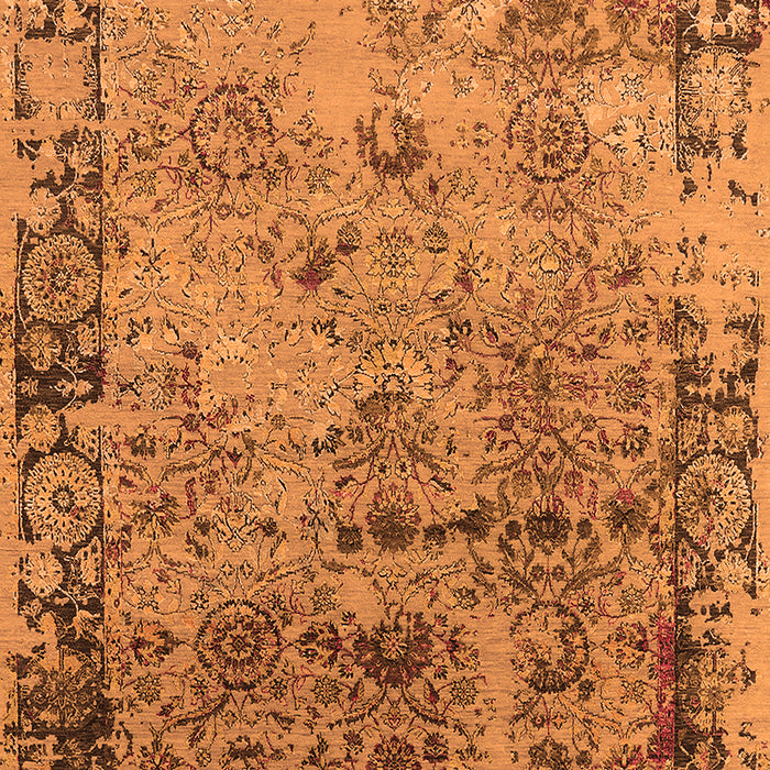 Machine Washable Oriental Orange Industrial Area Rugs, wshurb2543org