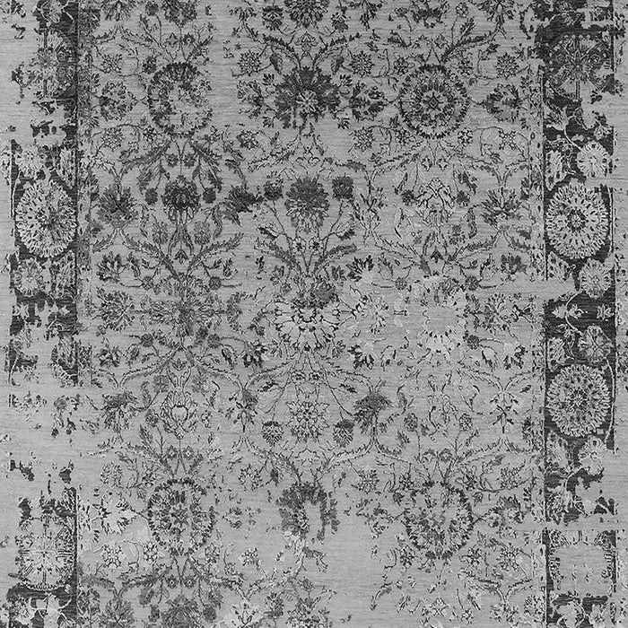 Machine Washable Oriental Gray Industrial Rug, wshurb2543gry
