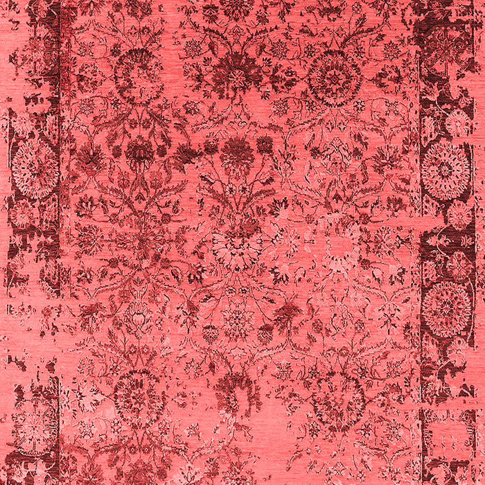 Machine Washable Oriental Red Industrial Rug, wshurb2543red