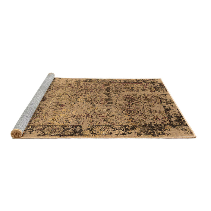 Sideview of Machine Washable Oriental Brown Industrial Rug, wshurb2543brn