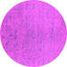 Round Oriental Pink Industrial Rug, urb2544pnk