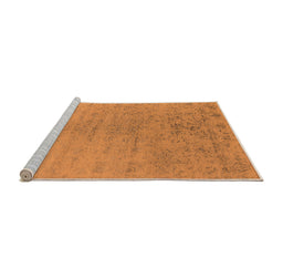 Sideview of Machine Washable Oriental Orange Industrial Area Rugs, wshurb2544org