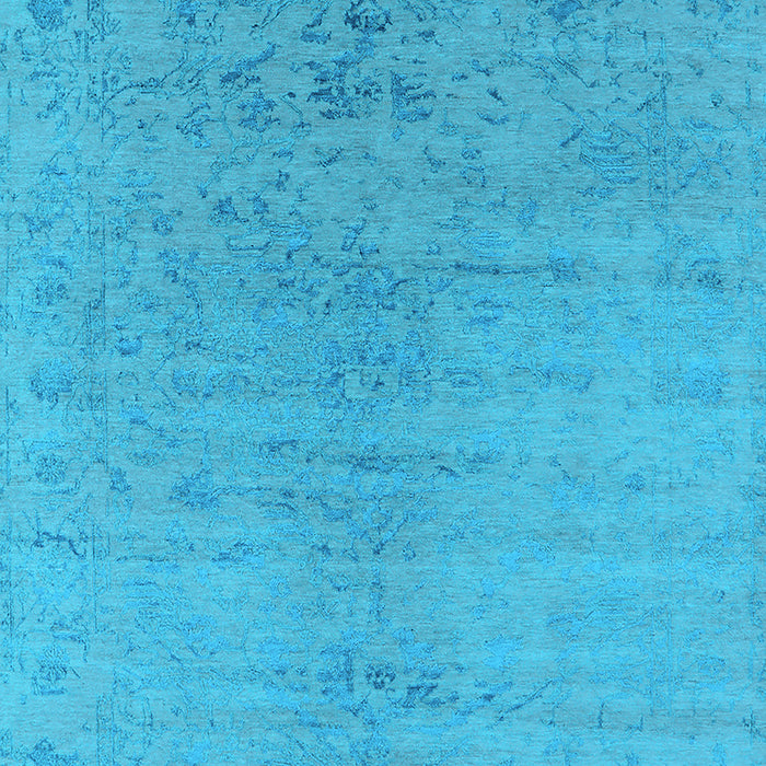 Machine Washable Oriental Light Blue Industrial Rug, wshurb2544lblu