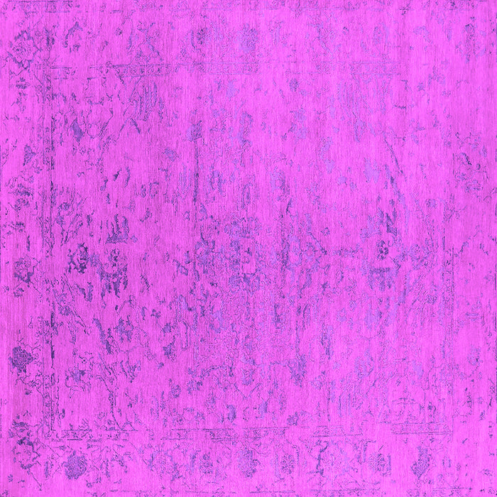 Square Machine Washable Oriental Pink Industrial Rug, wshurb2544pnk