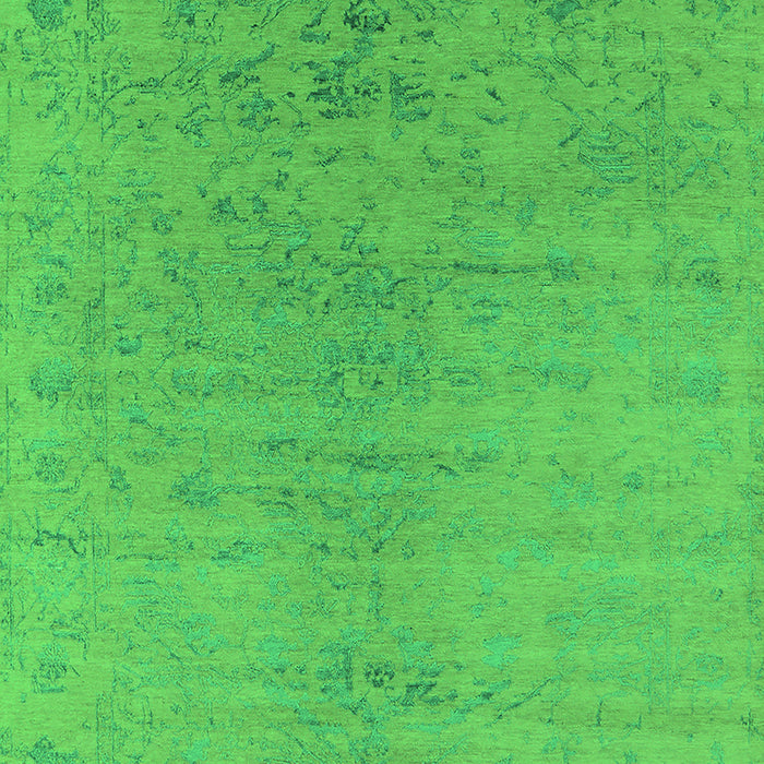 Machine Washable Oriental Green Industrial Area Rugs, wshurb2544grn