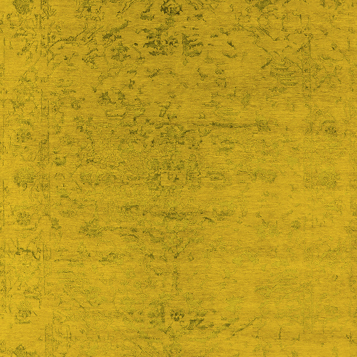Machine Washable Oriental Yellow Industrial Rug, wshurb2544yw