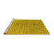 Sideview of Machine Washable Oriental Yellow Industrial Rug, wshurb2544yw