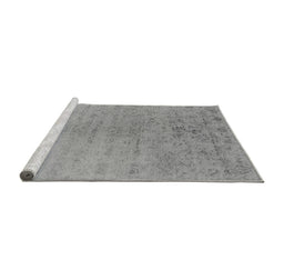 Sideview of Machine Washable Oriental Gray Industrial Rug, wshurb2544gry