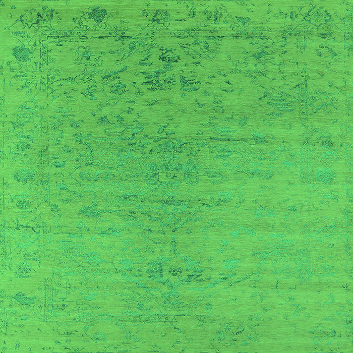 Square Oriental Green Industrial Rug, urb2544grn