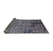 Sideview of Mid-Century Modern Dark Slate Blue Oriental Rug, urb2545