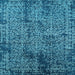 Square Machine Washable Oriental Light Blue Industrial Rug, wshurb2545lblu