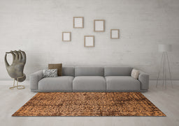 Machine Washable Oriental Orange Industrial Area Rugs in a Living Room, wshurb2545org